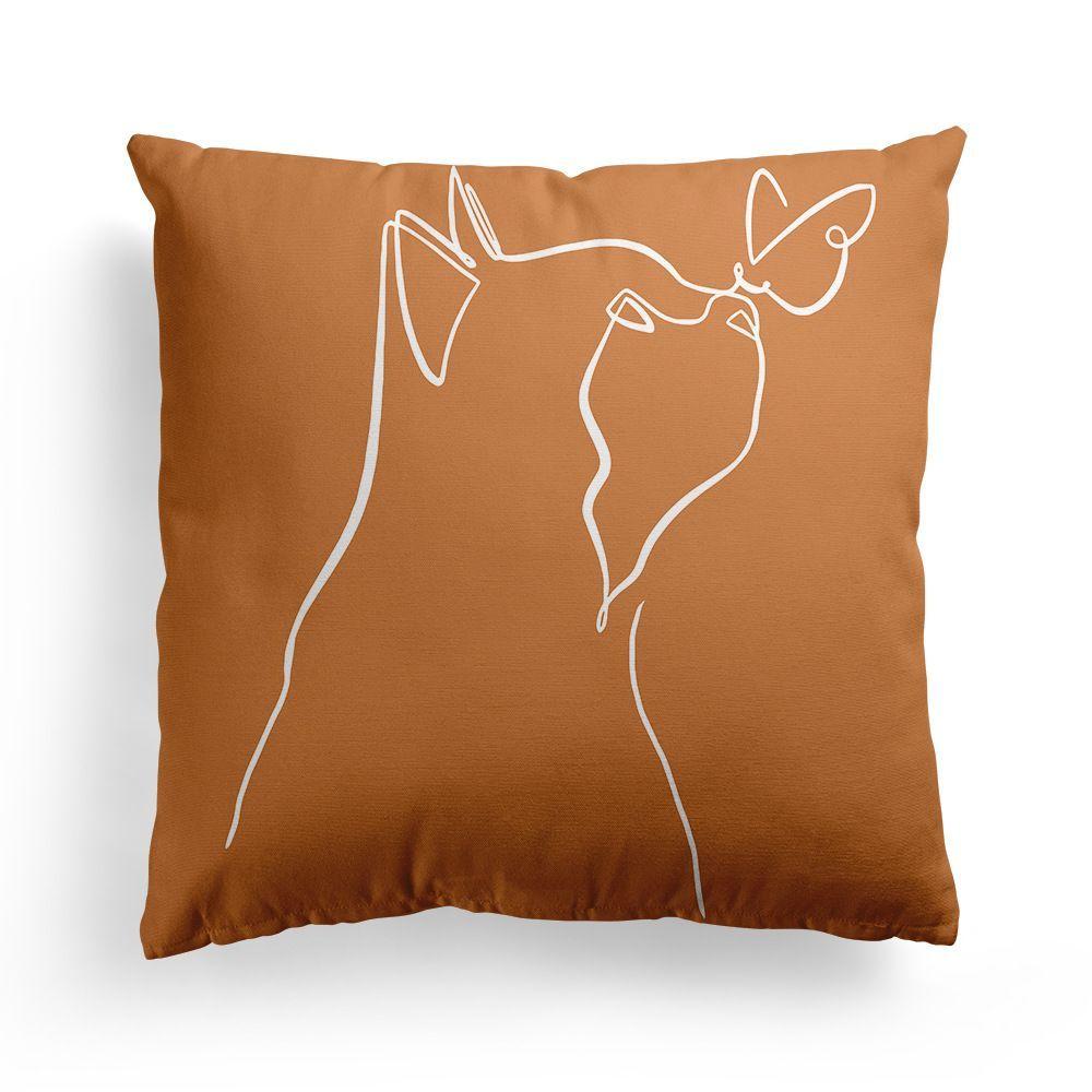 Cojin Boho Retro Poliéster 45x45cm Gato Mariposa-0