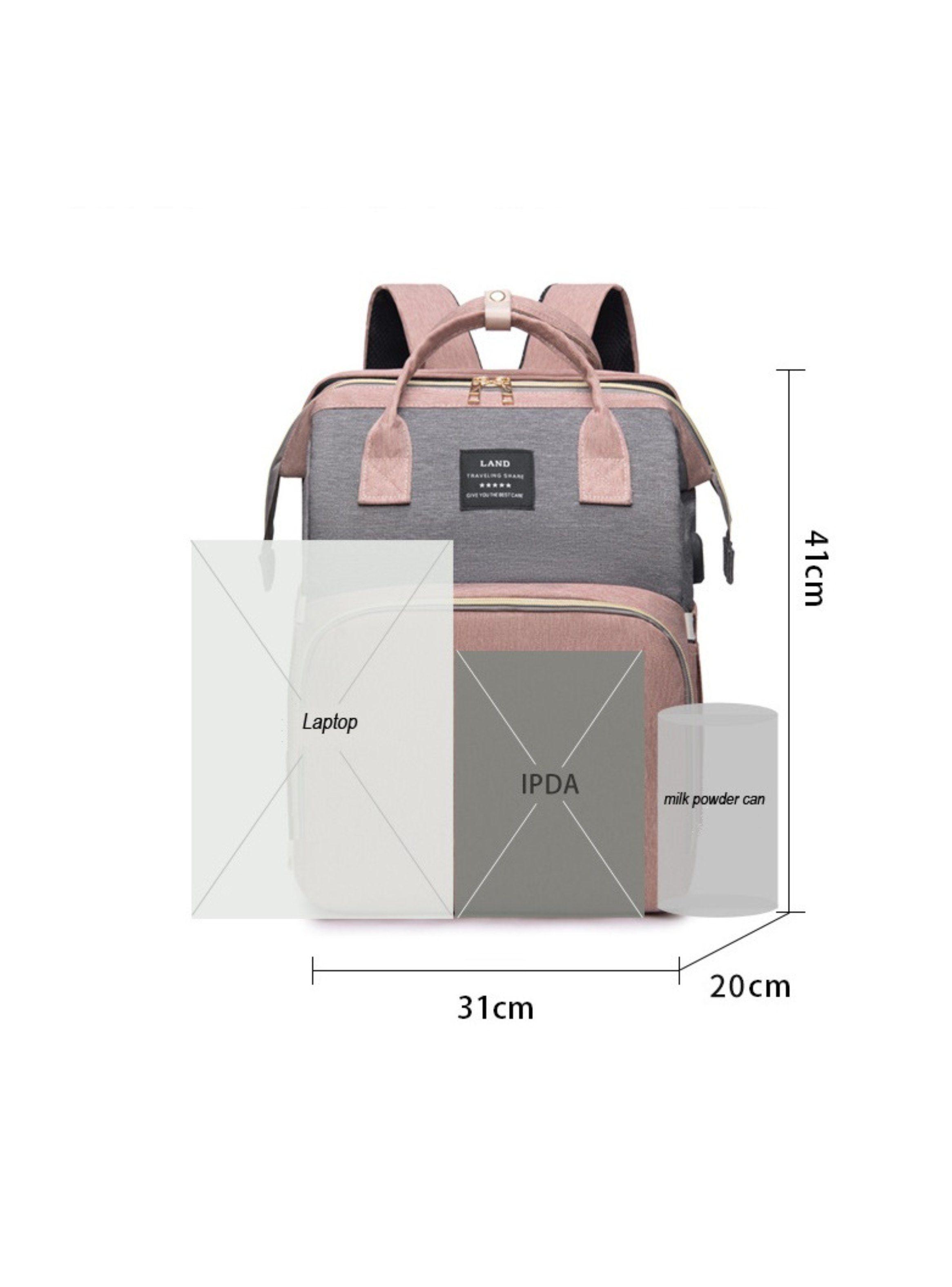 Mochila Maternal Bebe Plegable Azul-2