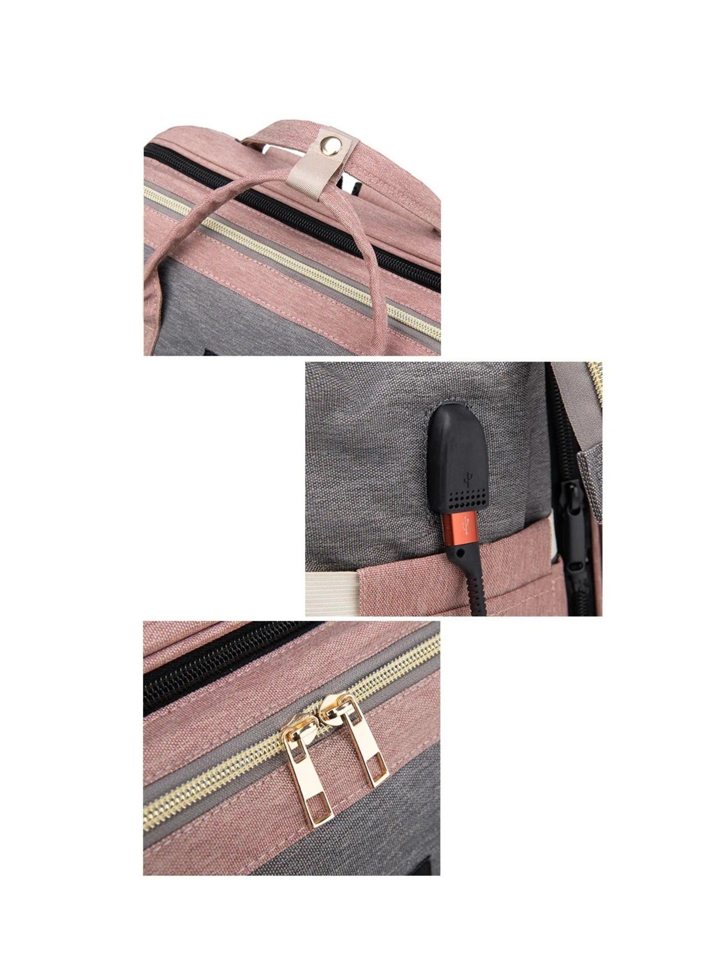 Mochila Maternal Bebe Plegable Azul-4
