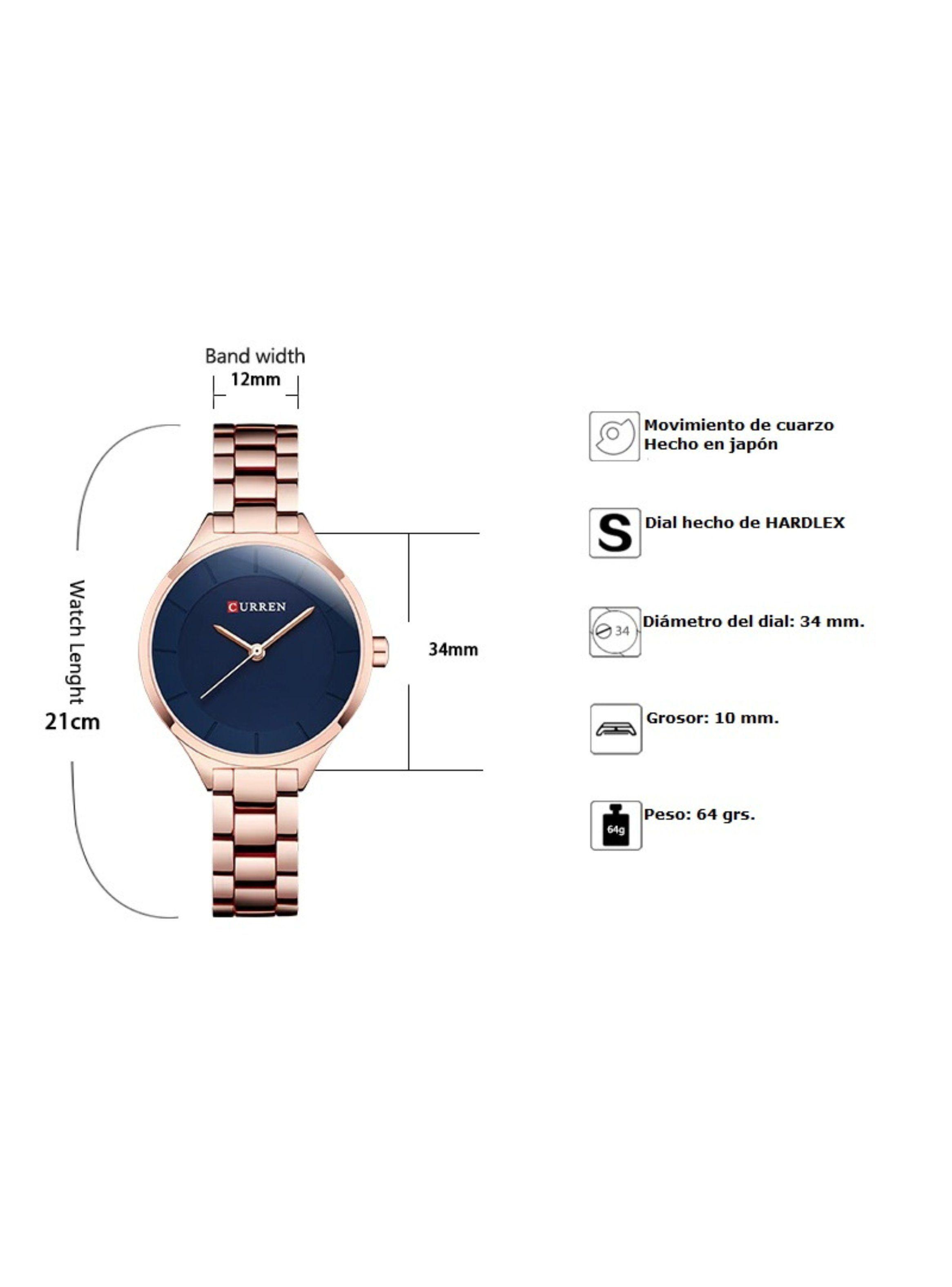 Reloj Movimiento Cuarzo Japonés Análogo 9015 Curren-5