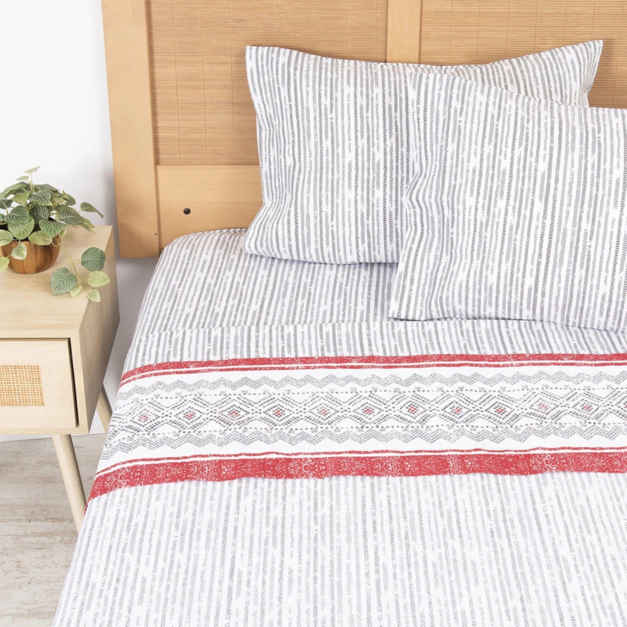 S bana 2 Plazas 144 Hilos Estampado Snow-1