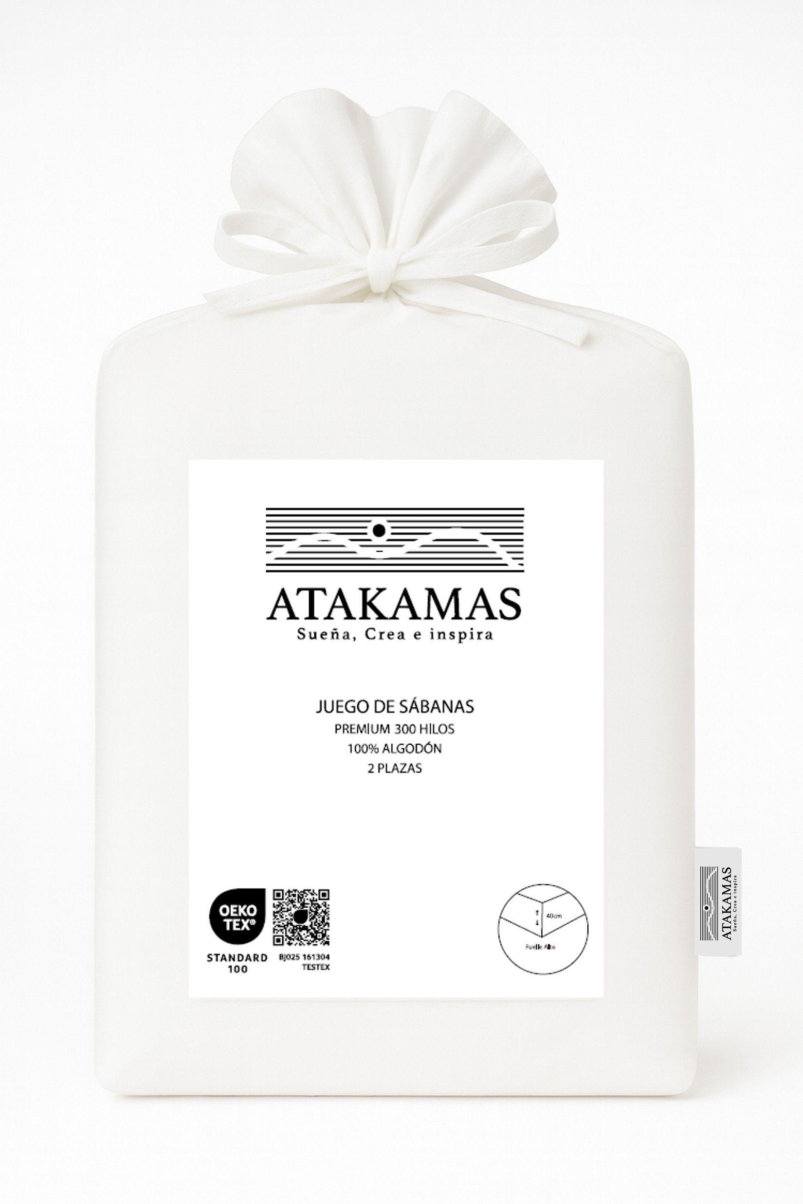 Sábanas Atakamas 300 Hilos - 100% Algodón - 2 Plazas-4