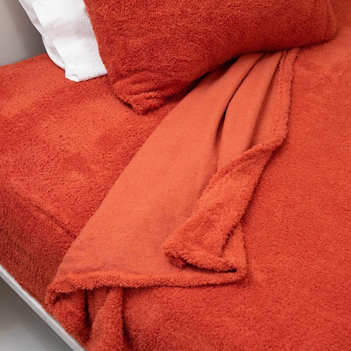 Juego De Sabanas Chiporro Lisa 1.5 PL Termica Doral Rojo-3