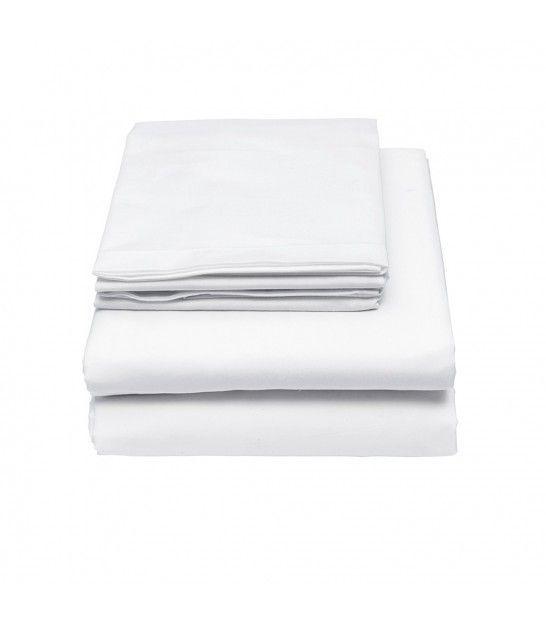 Juego de sábanas 200 hilos Liso KING 50% Algodón /50% Satín -1