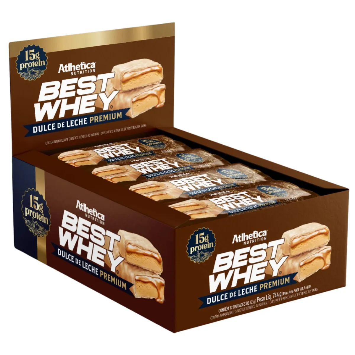 Barras de Proteína Best Whey 15G Atlhetica Nutrition Dulce De Leche 12 un-0