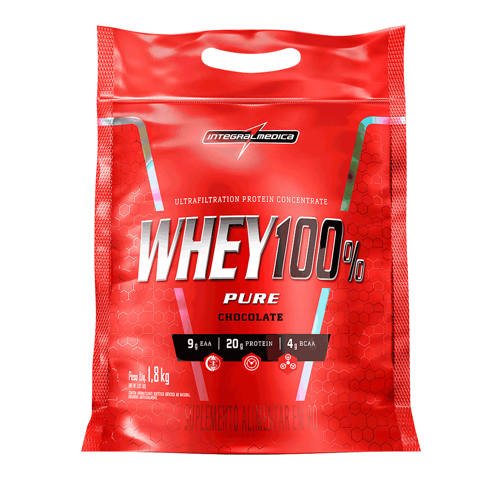 Proteína Whey 100% Pure Integralmédica Chocolate 4 lb-0