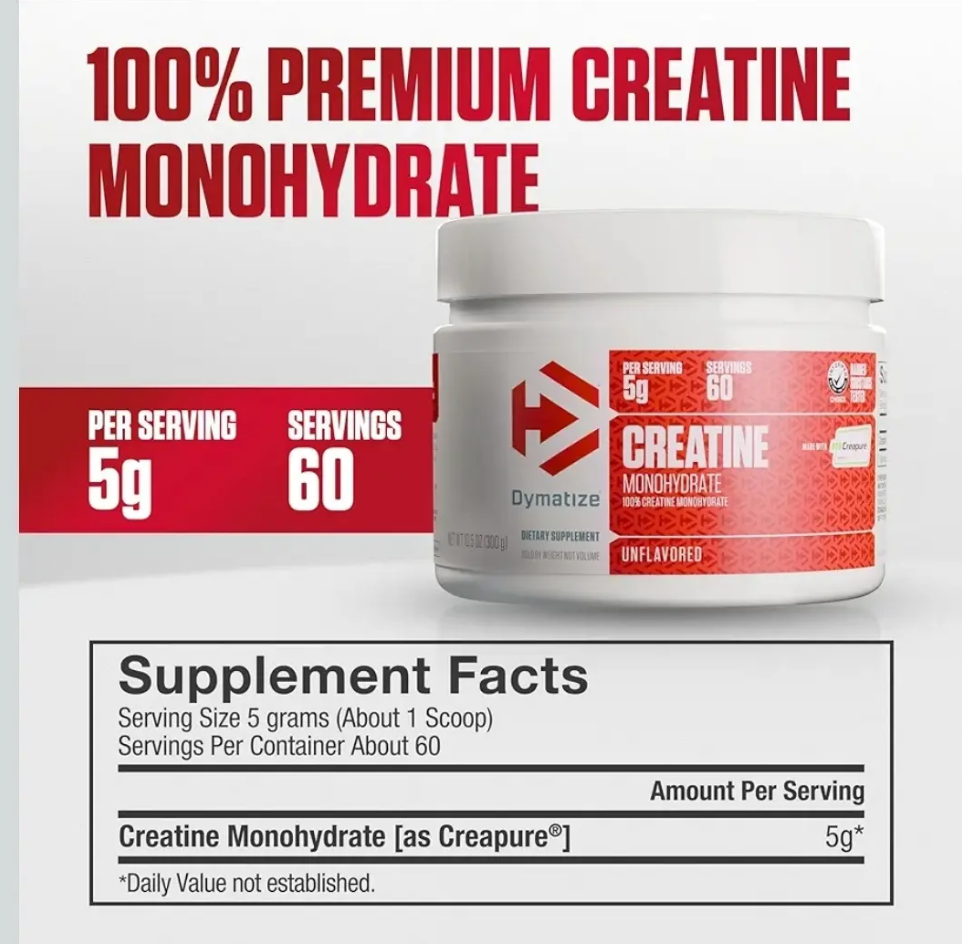 CREATINA MONOHIDRATADA CREAPURE DYMATIZE 300G-2