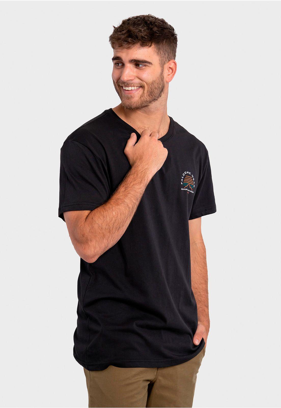 Polera Orgánica Horizon View Negro Falcone-1
