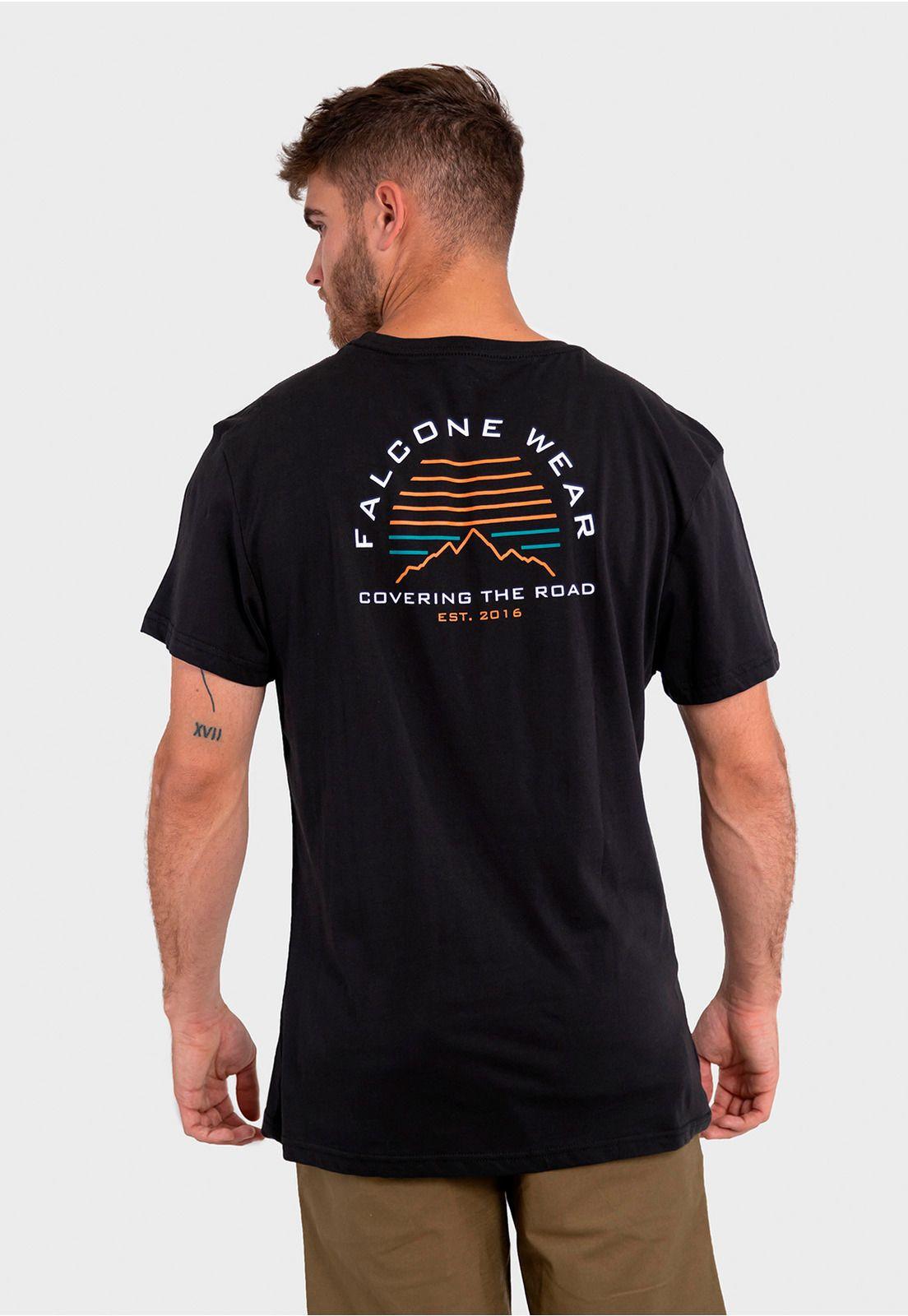 Polera Orgánica Horizon View Negro Falcone-2