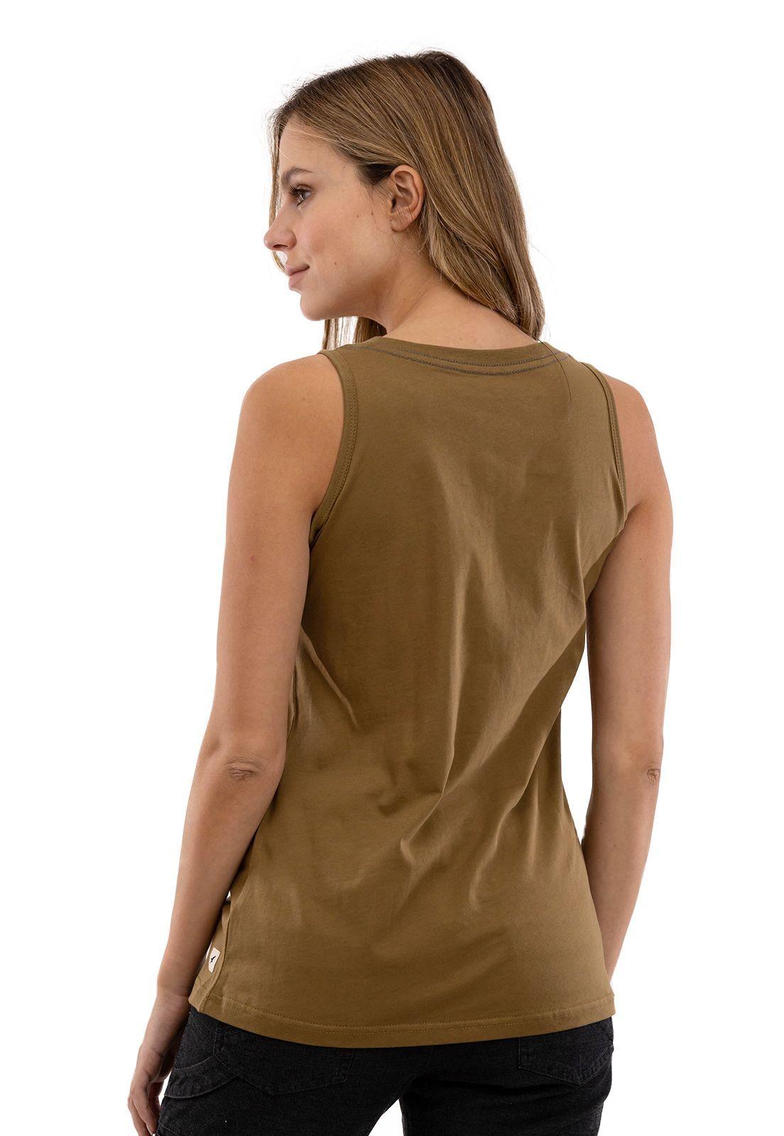 Polera Orgánica sin mangas con Bolsillo Verde Falcone -2
