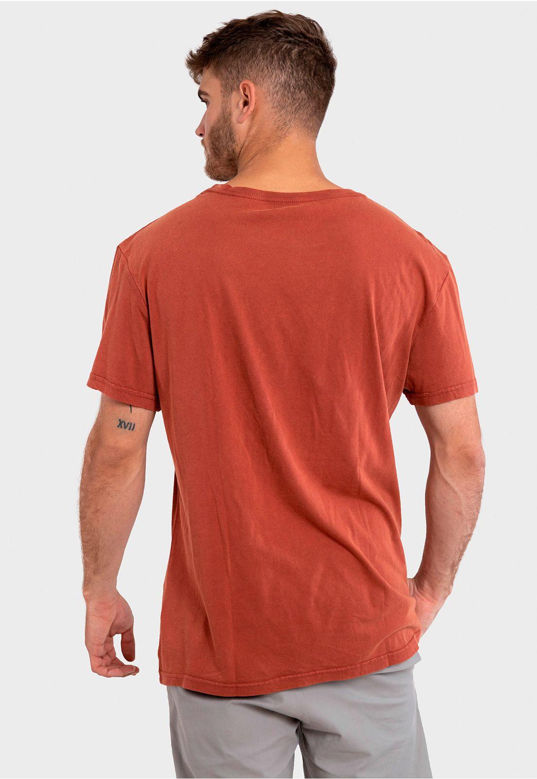 Polera Orgánica Acid Wash Logo Bordado Burdeo Falcone-3