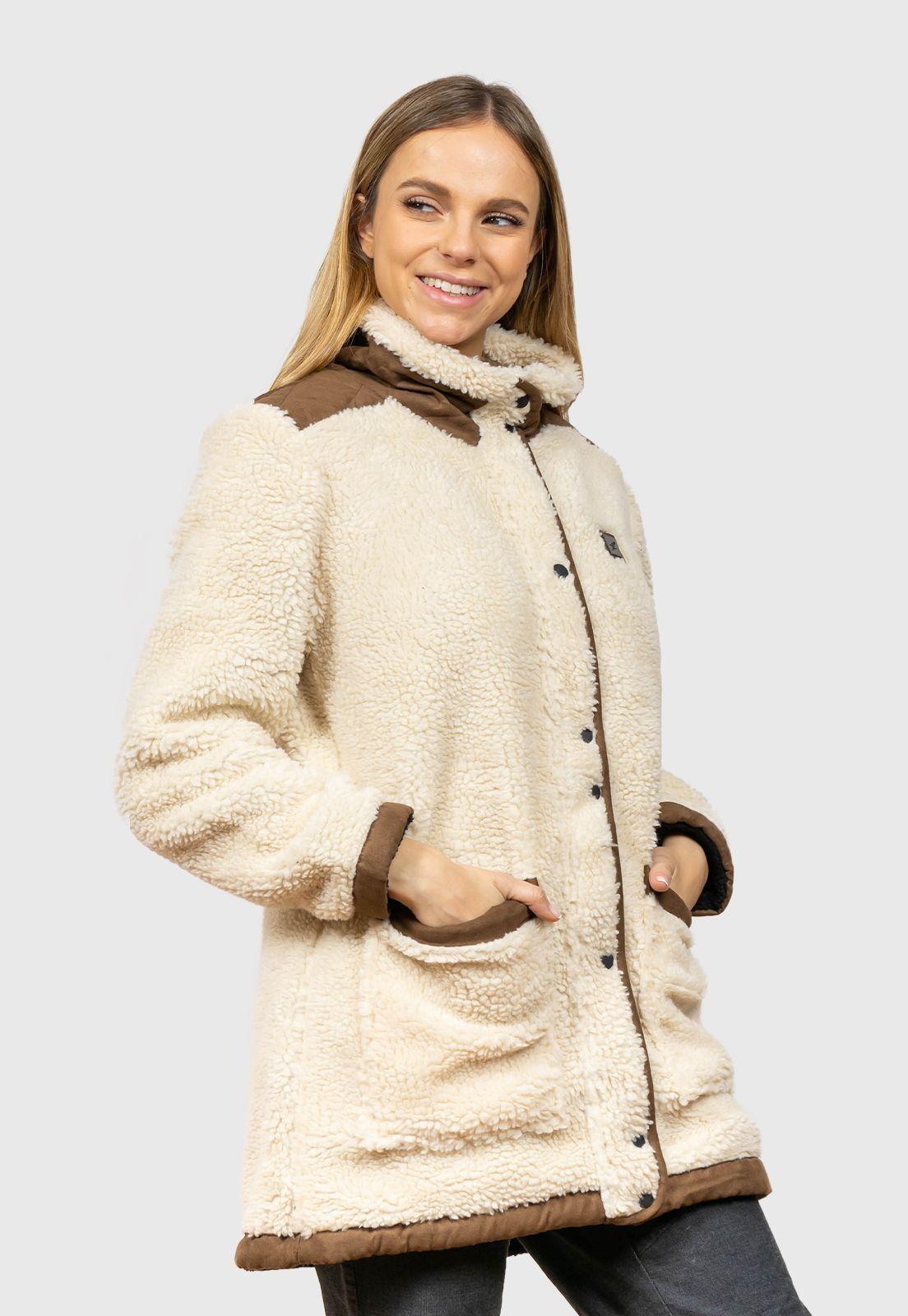 Abrigo Chiporro Coldless Beige Mujer  V2 Falcone-2