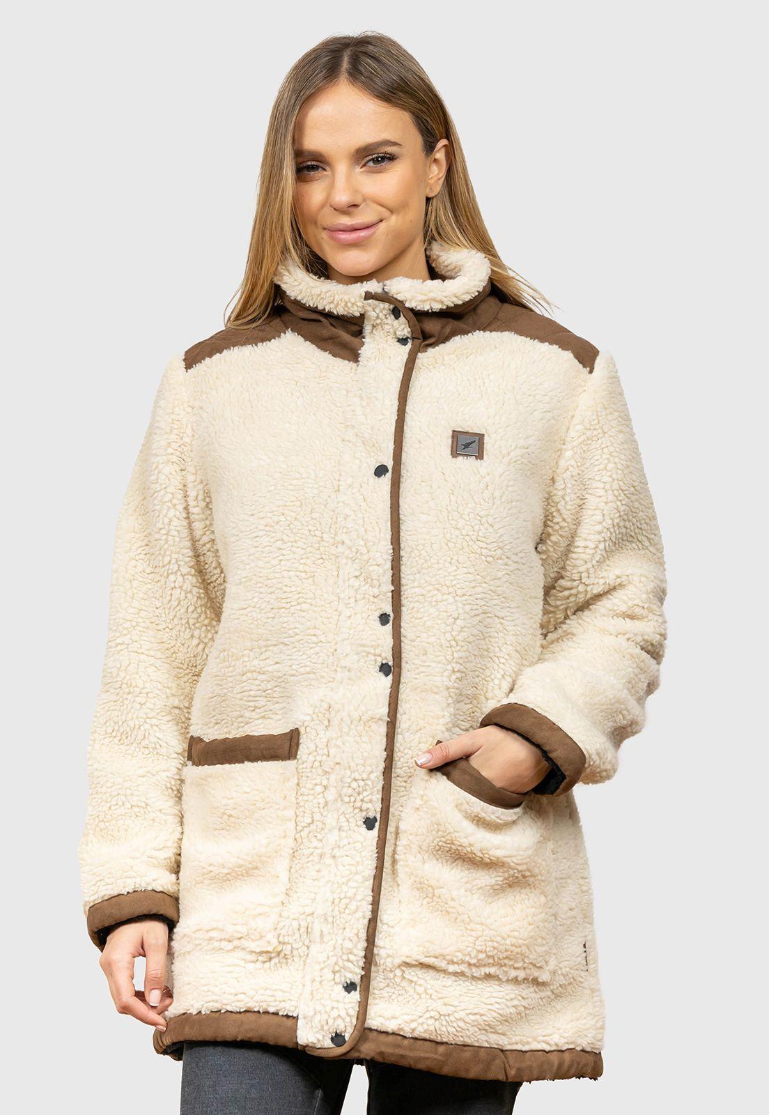 Abrigo Chiporro Coldless Beige Mujer  V2 Falcone-0