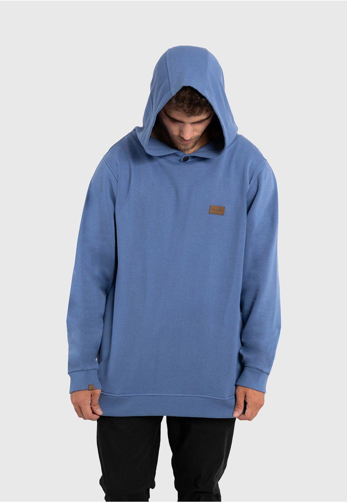 Polerón Washed Snap Azul Falcone-3