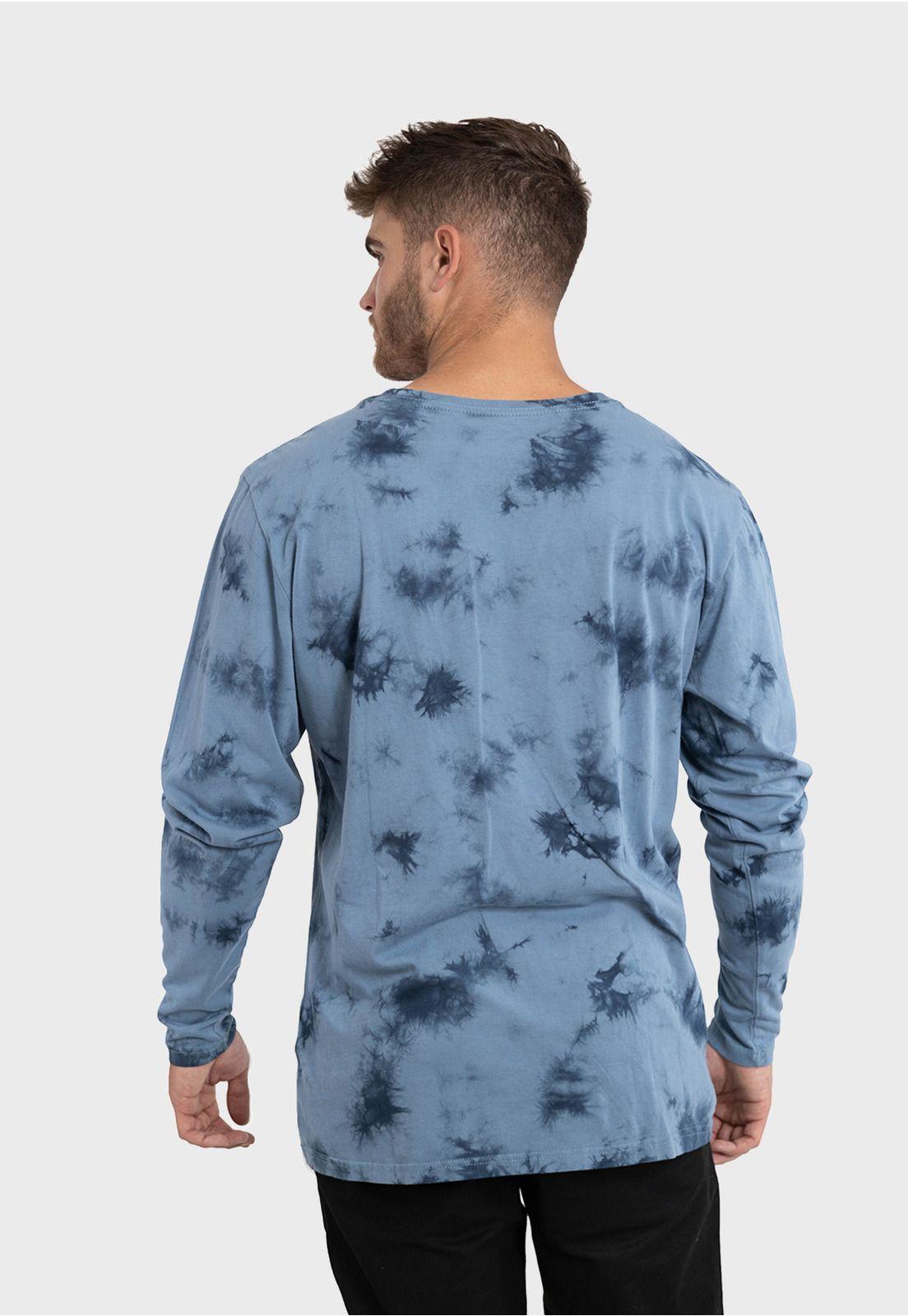 Polera Orgánica M/L Tie Dye Azul Falcone-2