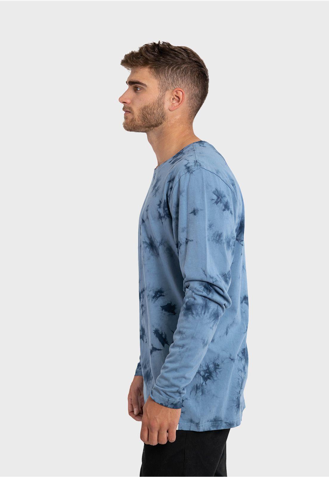Polera Orgánica M/L Tie Dye Azul Falcone-3