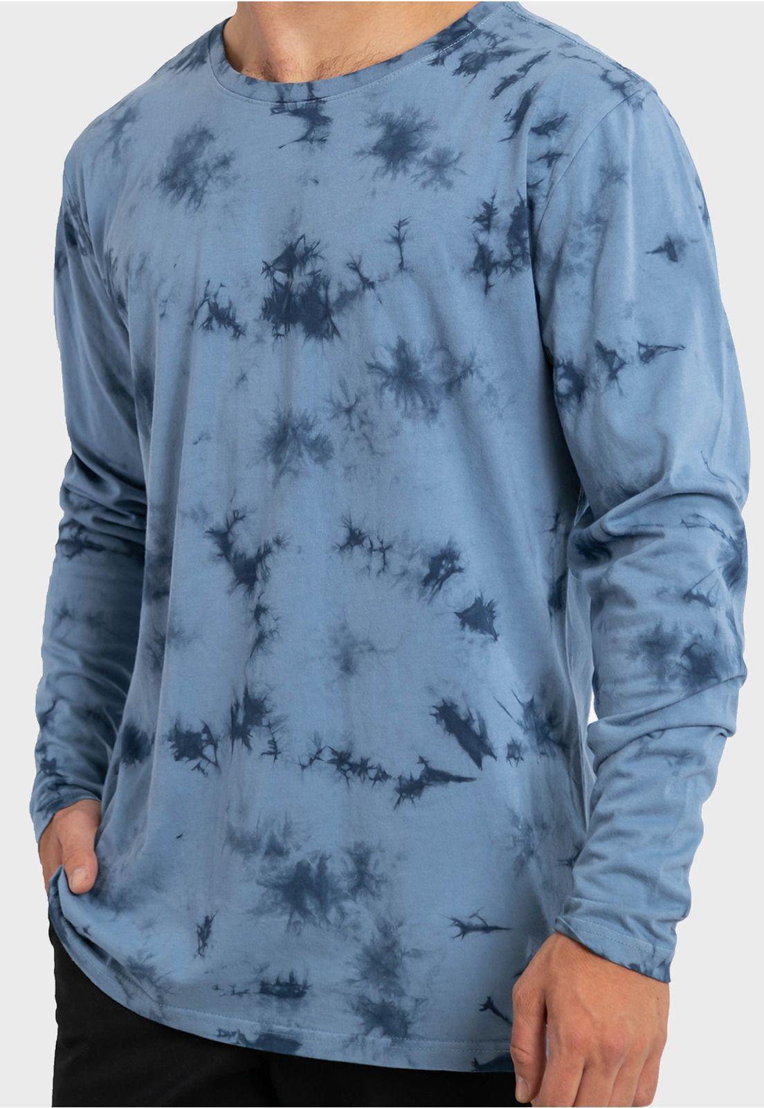 Polera Orgánica M/L Tie Dye Azul Falcone-4