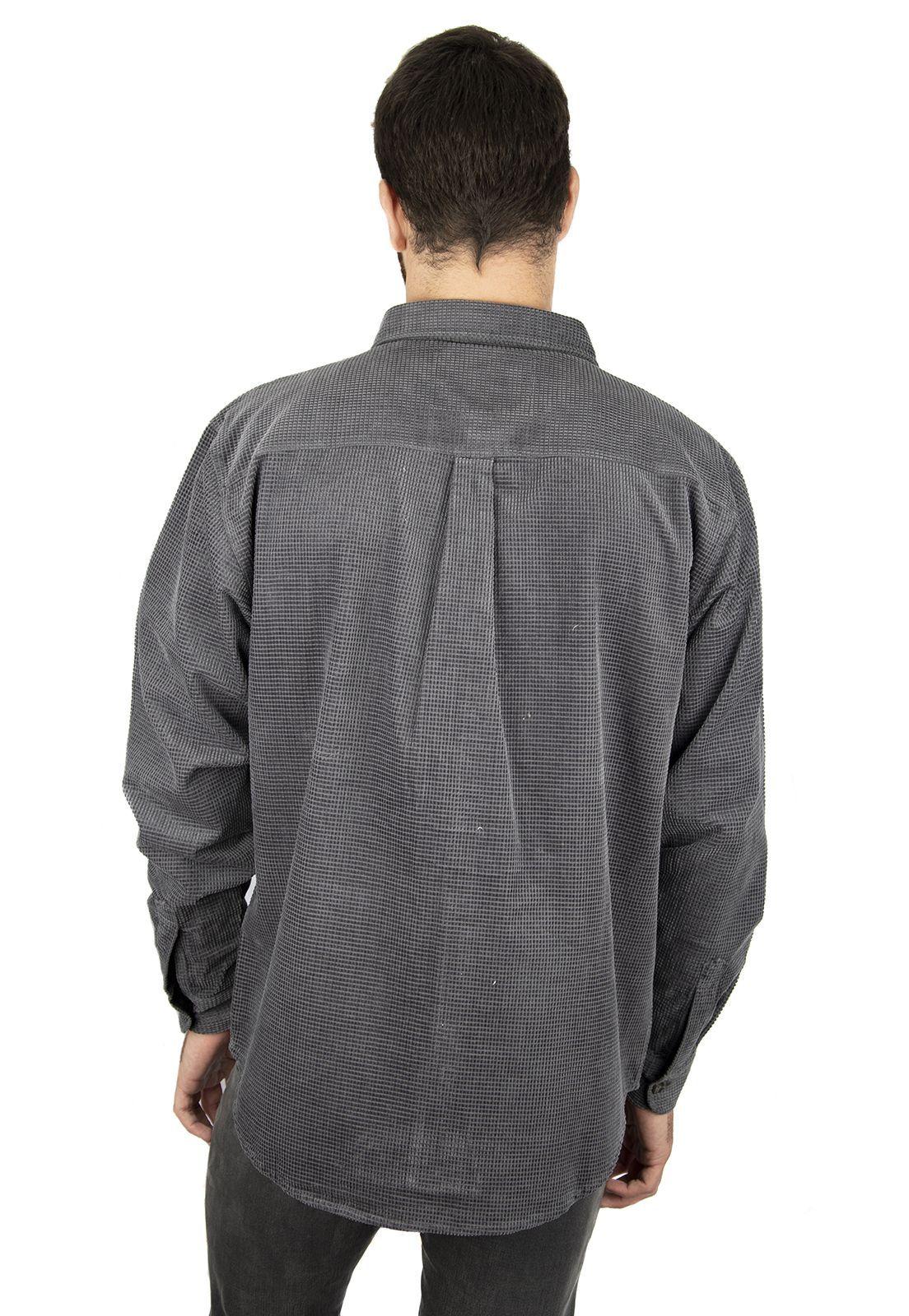Camisa Corduroy Forestman Gris Oscuro-3
