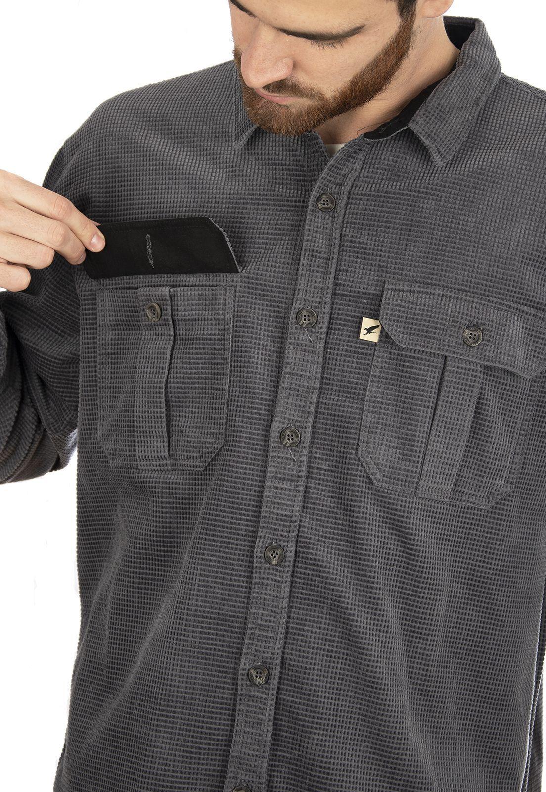 Camisa Corduroy Forestman Gris Oscuro-4