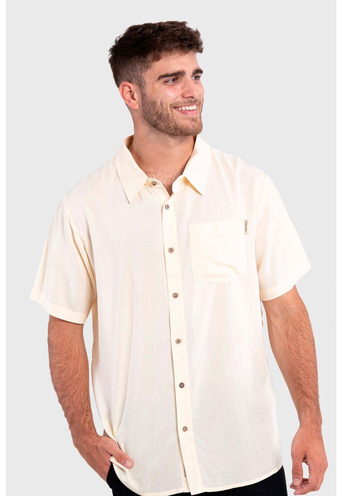 Camisa Guayabera Clásica Beige Falcone-0