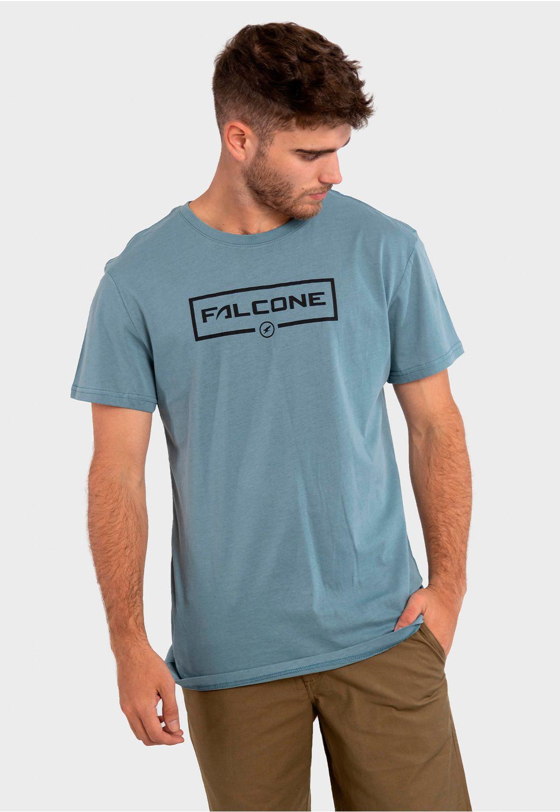 Polera Orgánica Logo Rectangular Petróleo Falcone-0