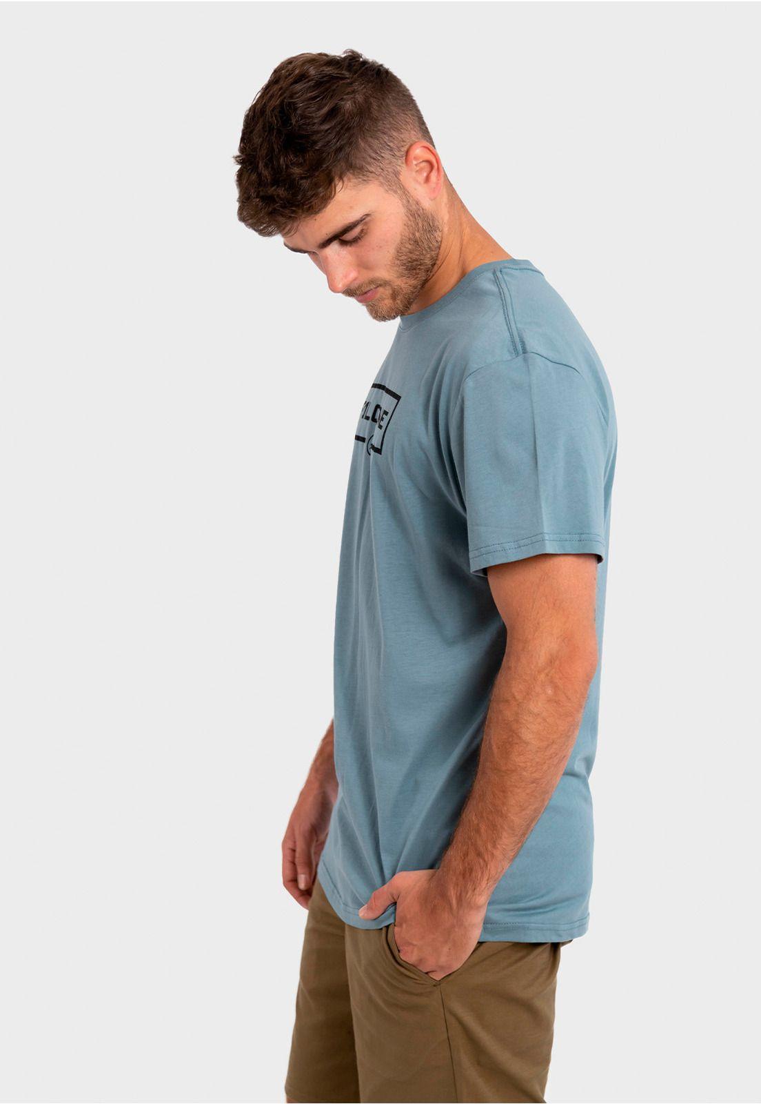 Polera Orgánica Logo Rectangular Petróleo Falcone-3