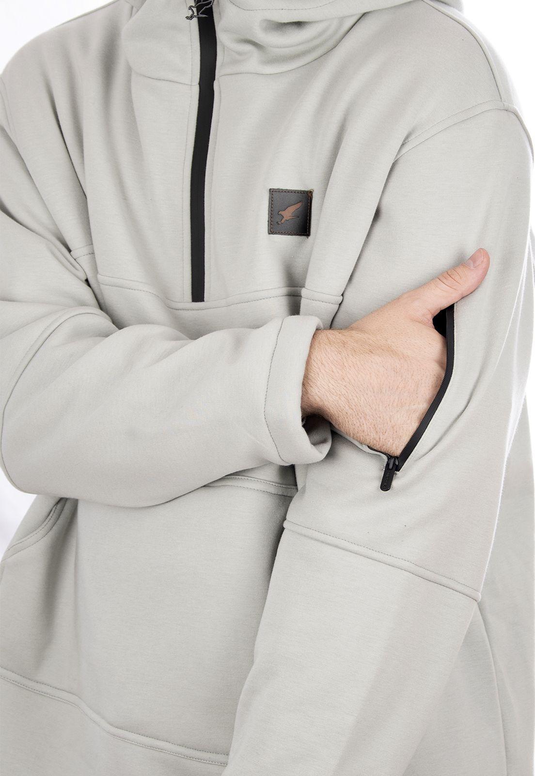 Polerón Oversize Walking Patrol Gris Claro Falcone-4