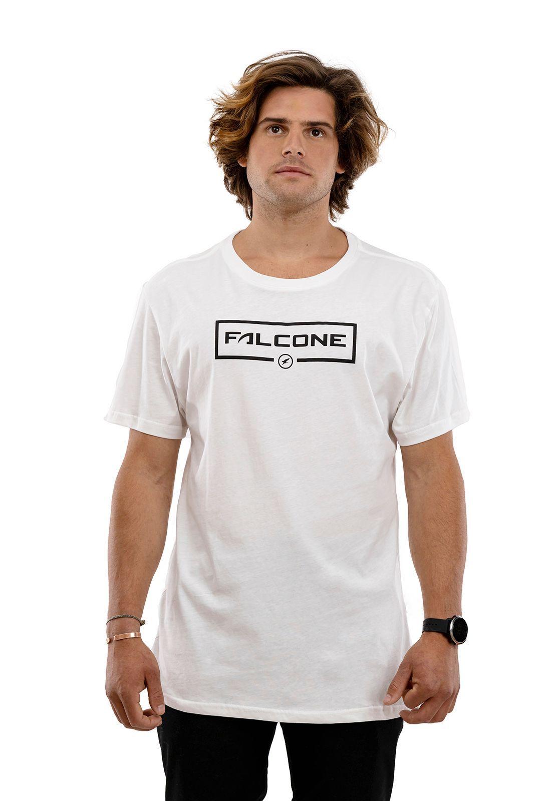 Polera Orgánica Logo Rectangular Blanco Falcone-0