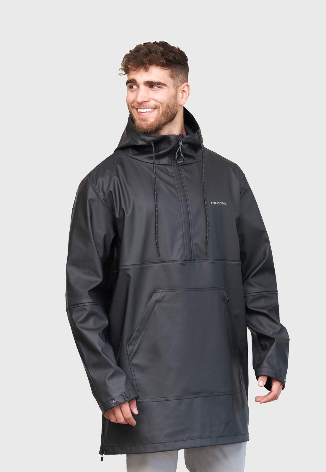 Chaqueta Impermeable Walking Patrol Hombre Black Falcone -1