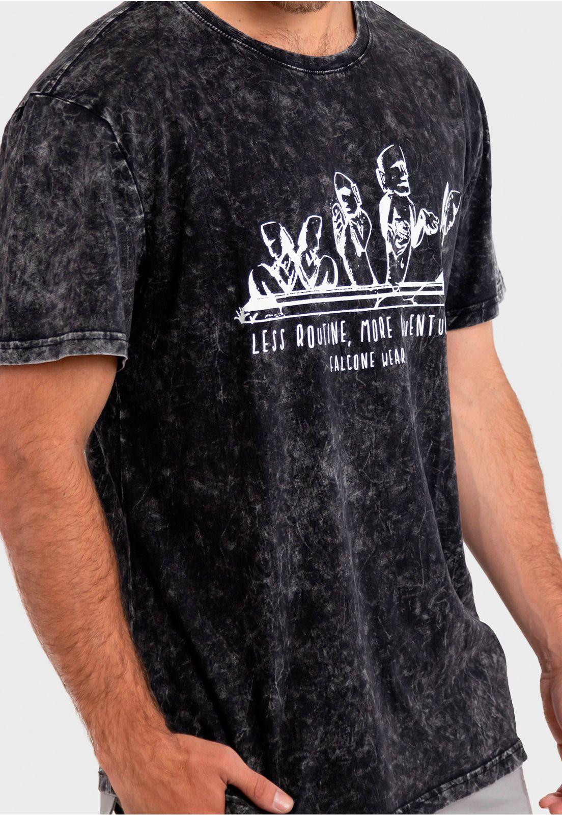 Polera Orgánica Less Routine Negro Falcone-4