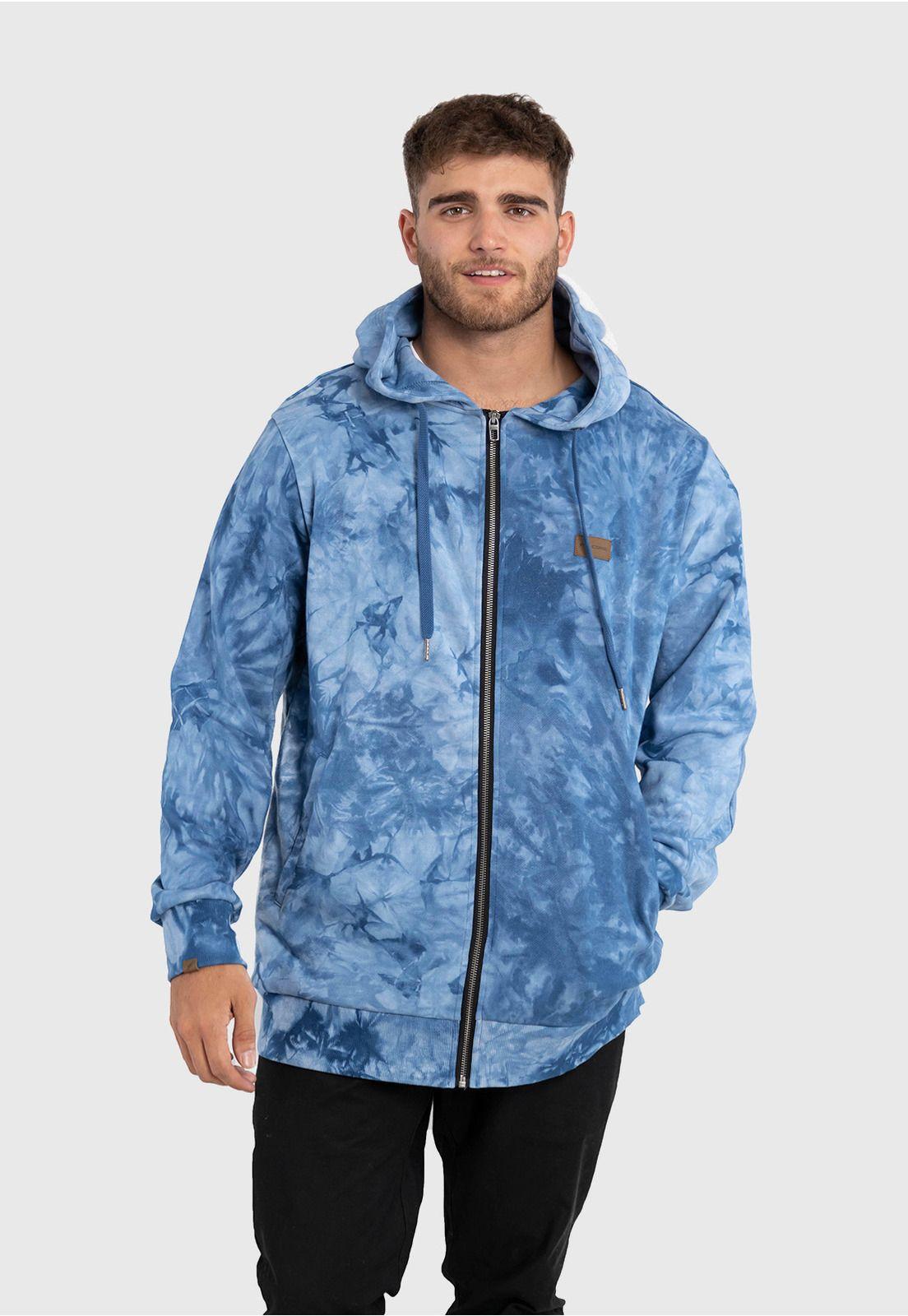 Polerón Tie-Dye Wild Azul Falcone  -0