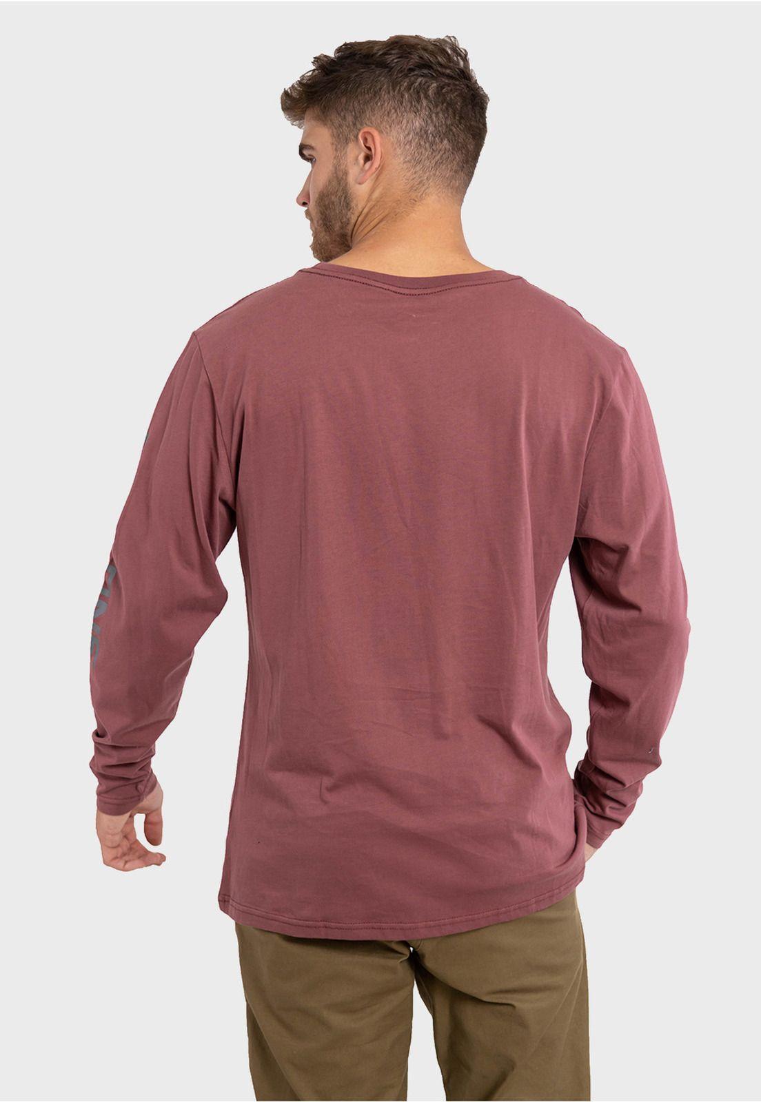 Polera Orgánica M/L Logo Vertical Burdeo Falcone-2