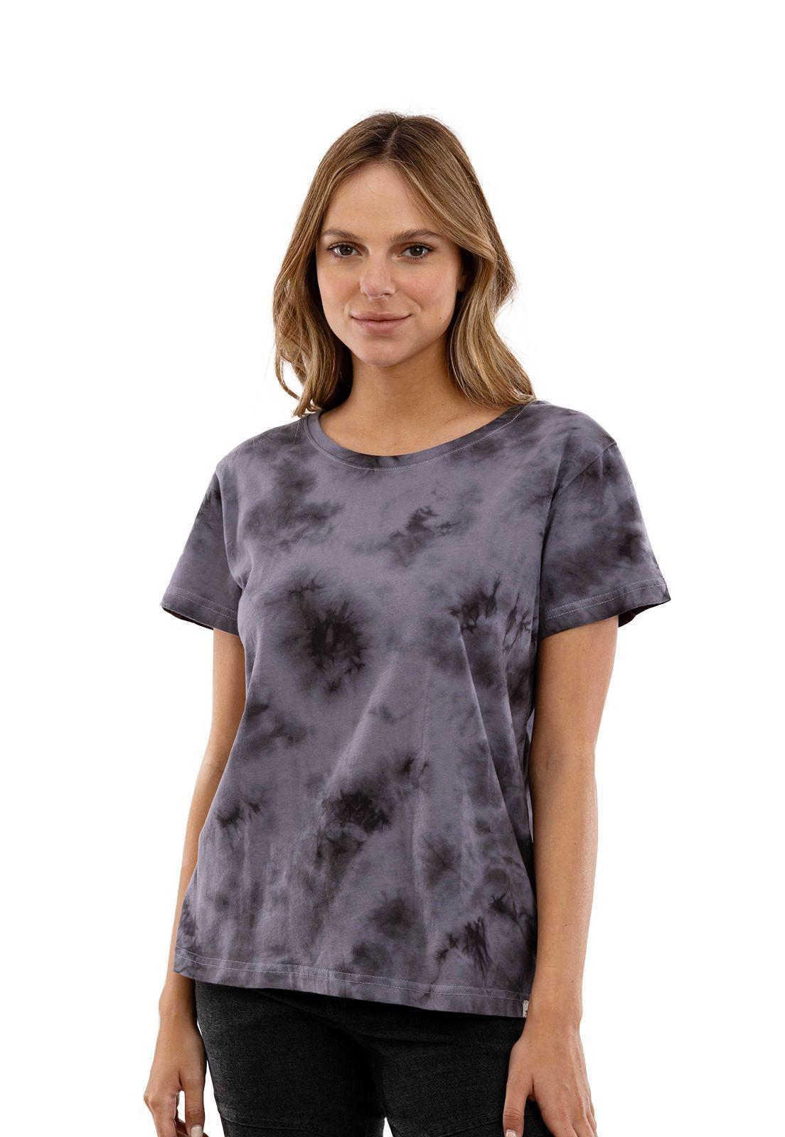 Polera Orgánica Tie-Dye Negro Falcone -0