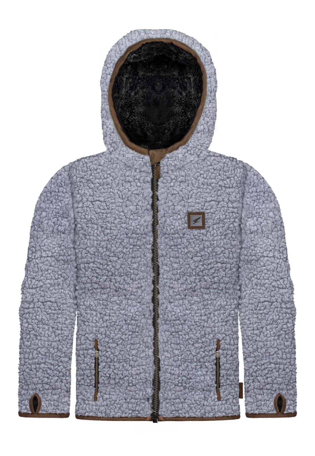 Chaqueta Chiporro Clásica Gris Niño Falcone-0