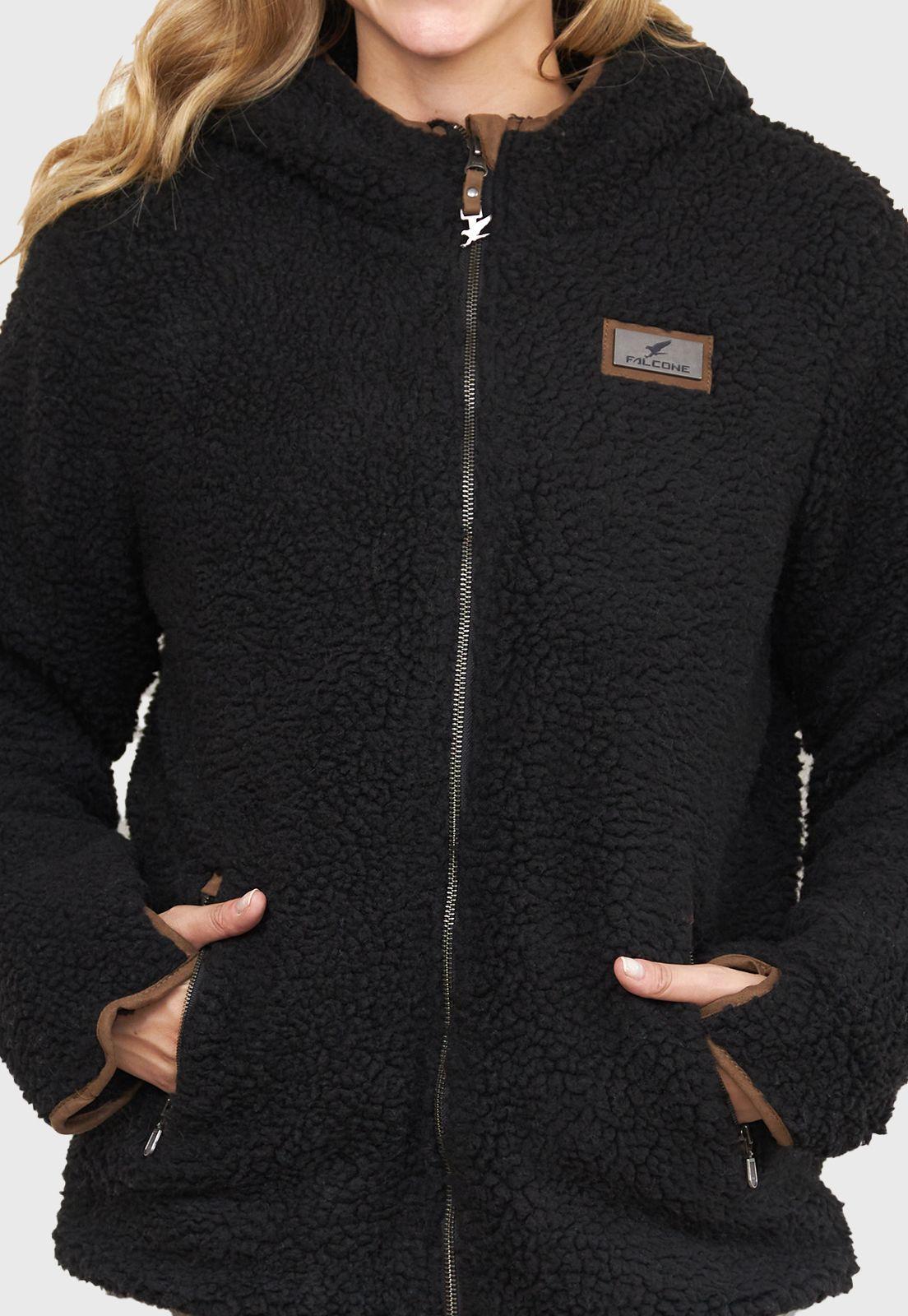 Chaqueta Chiporro Clásica Negro Liso Mujer.-4
