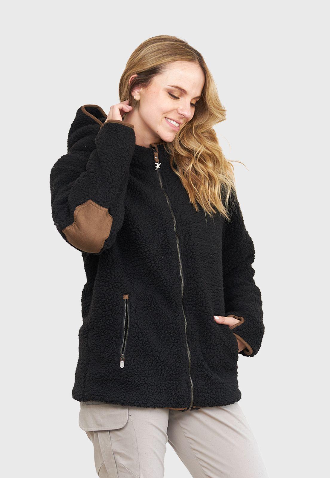 Chaqueta Chiporro Clásica Negro Liso Mujer.-1