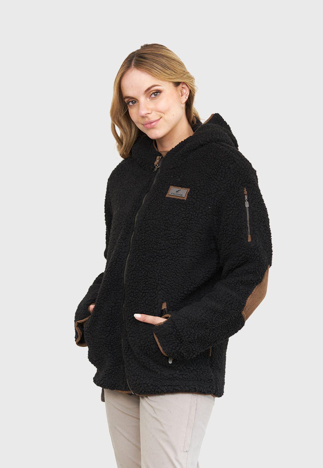 Chaqueta Chiporro Clásica Negro Liso Mujer.-3