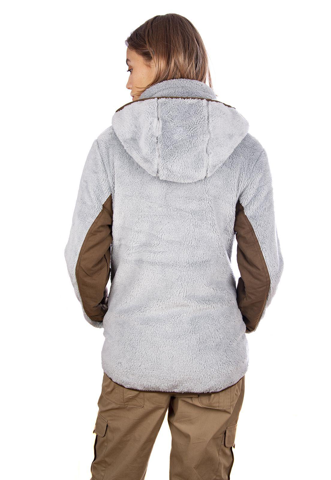 Chaqueta Mujer Chiporro Shaggy Lander Gris Plata-1