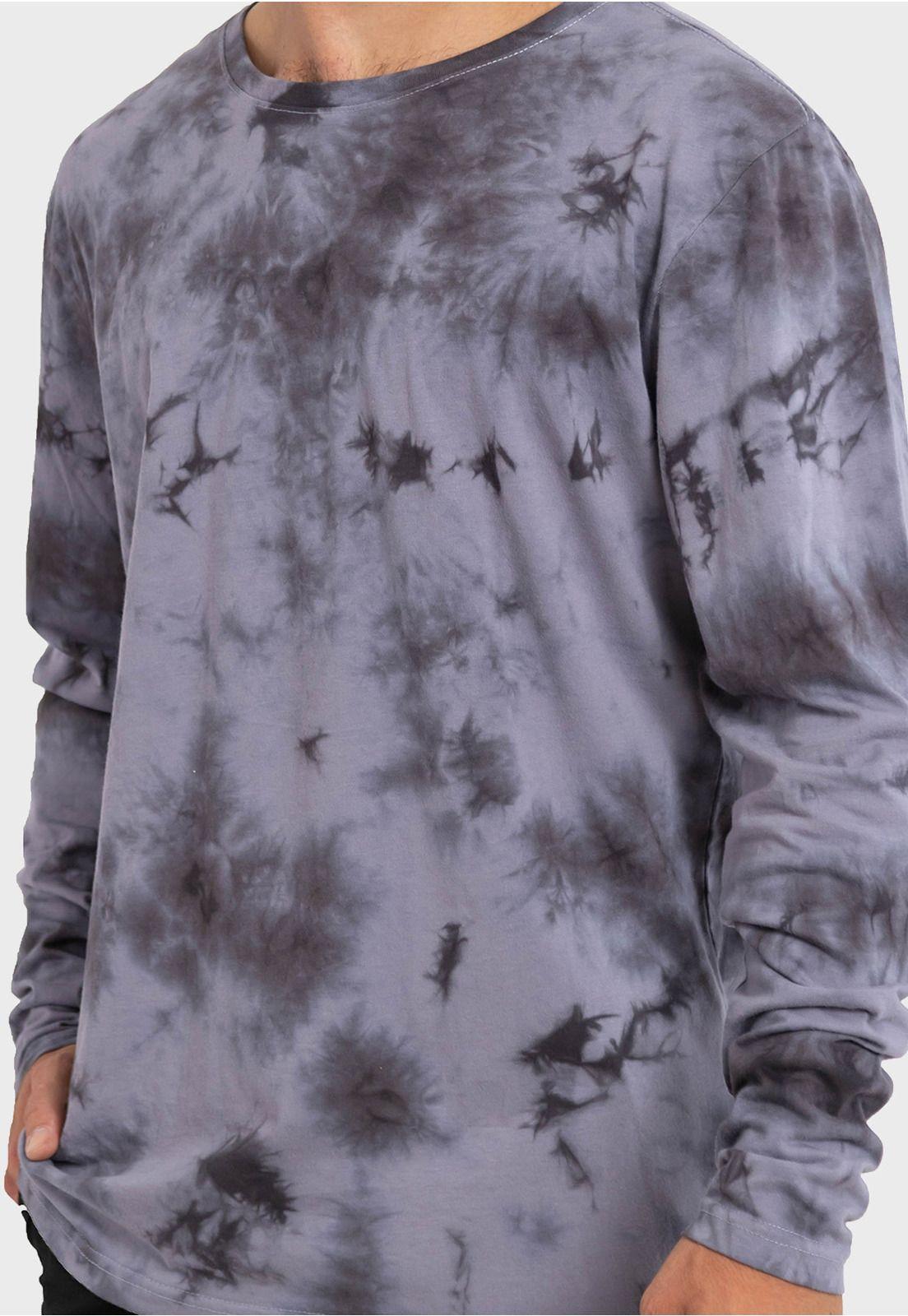 Polera Orgánica M/L Tie Dye Negro Falcone-4
