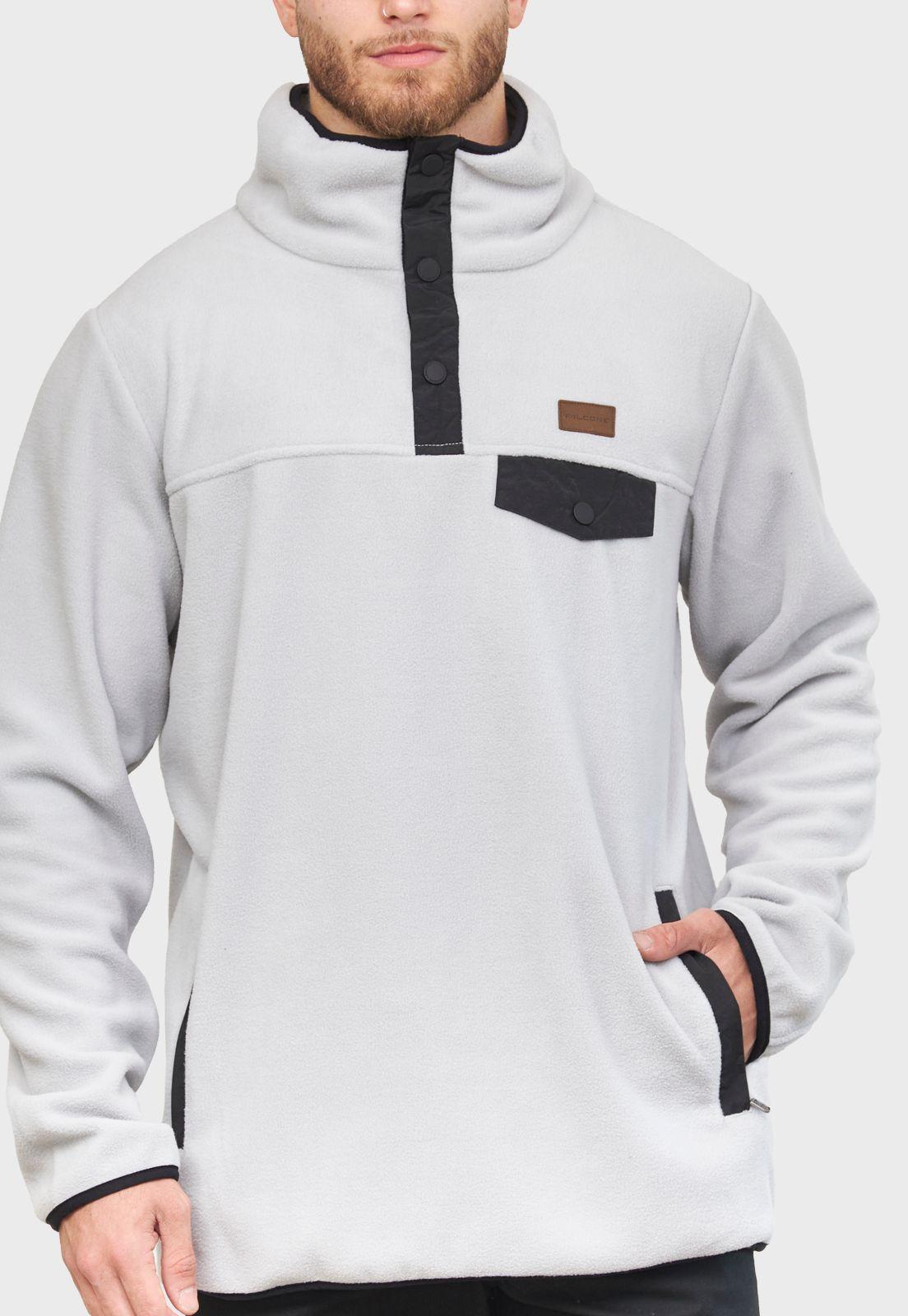 Polerón Polar Journey Hombre Gris Claro Falcone-4