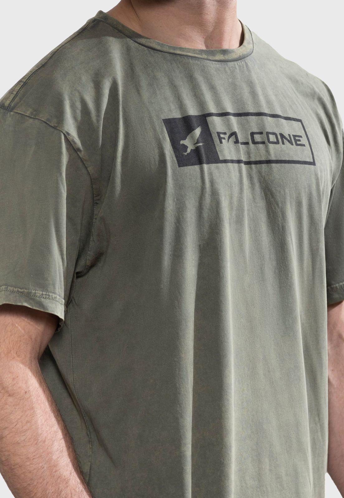 Polera Orgánica Rectangular Verde Logo V2 Falcone -4