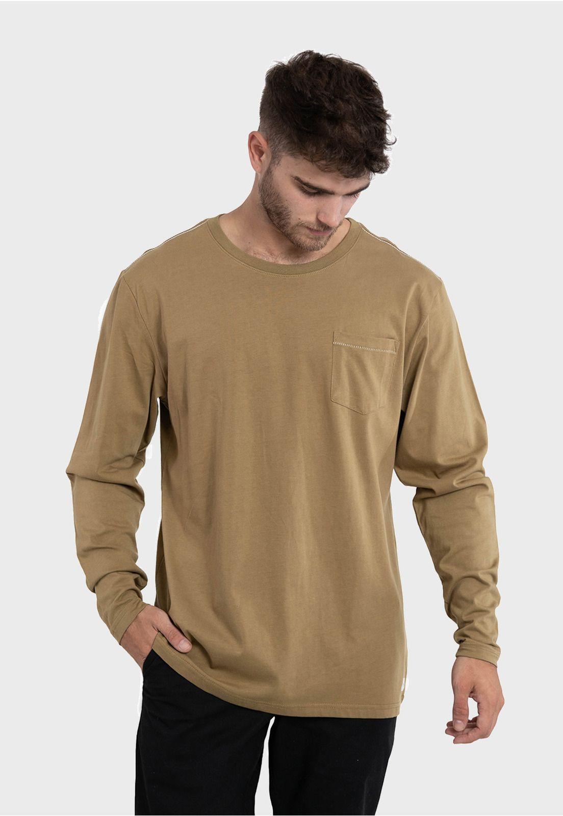 Polera Orgánica M/L C/Bolsillo Verde Falcone-0