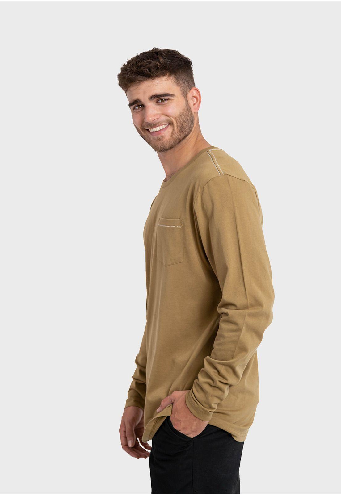 Polera Orgánica M/L C/Bolsillo Verde Falcone-3