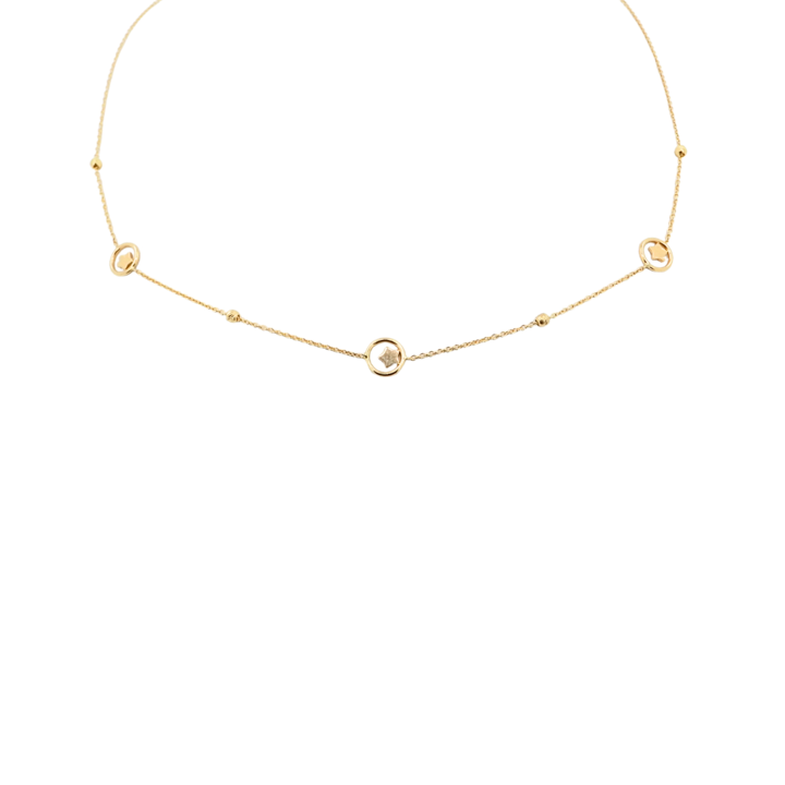 Collar Argolla Estrella 18K-0