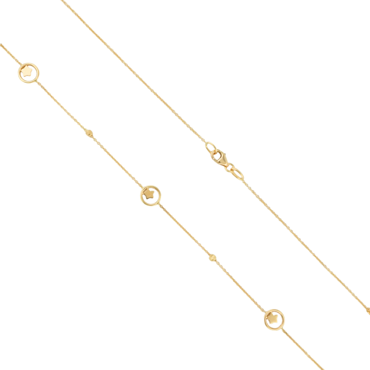 Collar Argolla Estrella 18K-1