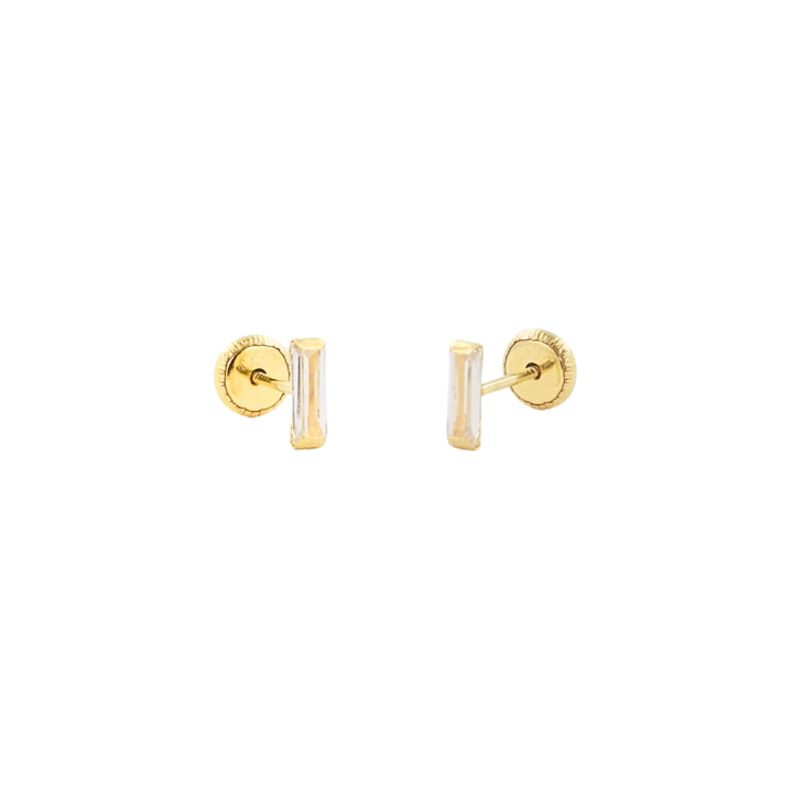 Aro Tope Circón Rectangular 18K-0