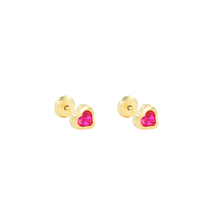 Aro Tope Circón Corazón 18K -0