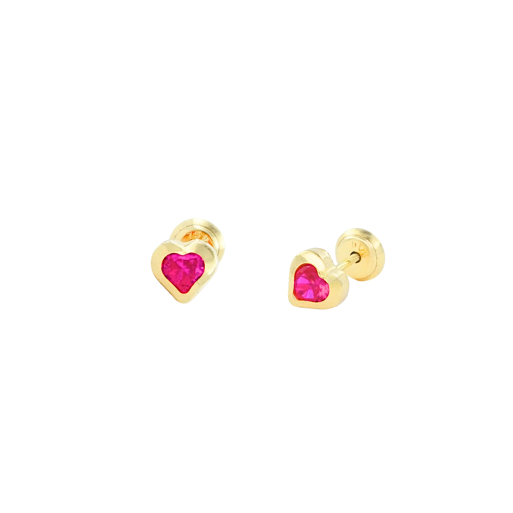 Aro Tope Circón Corazón 18K -1
