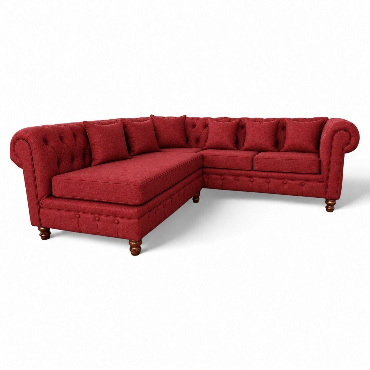 Sofa Seccional Dubai Lino Rojo-1
