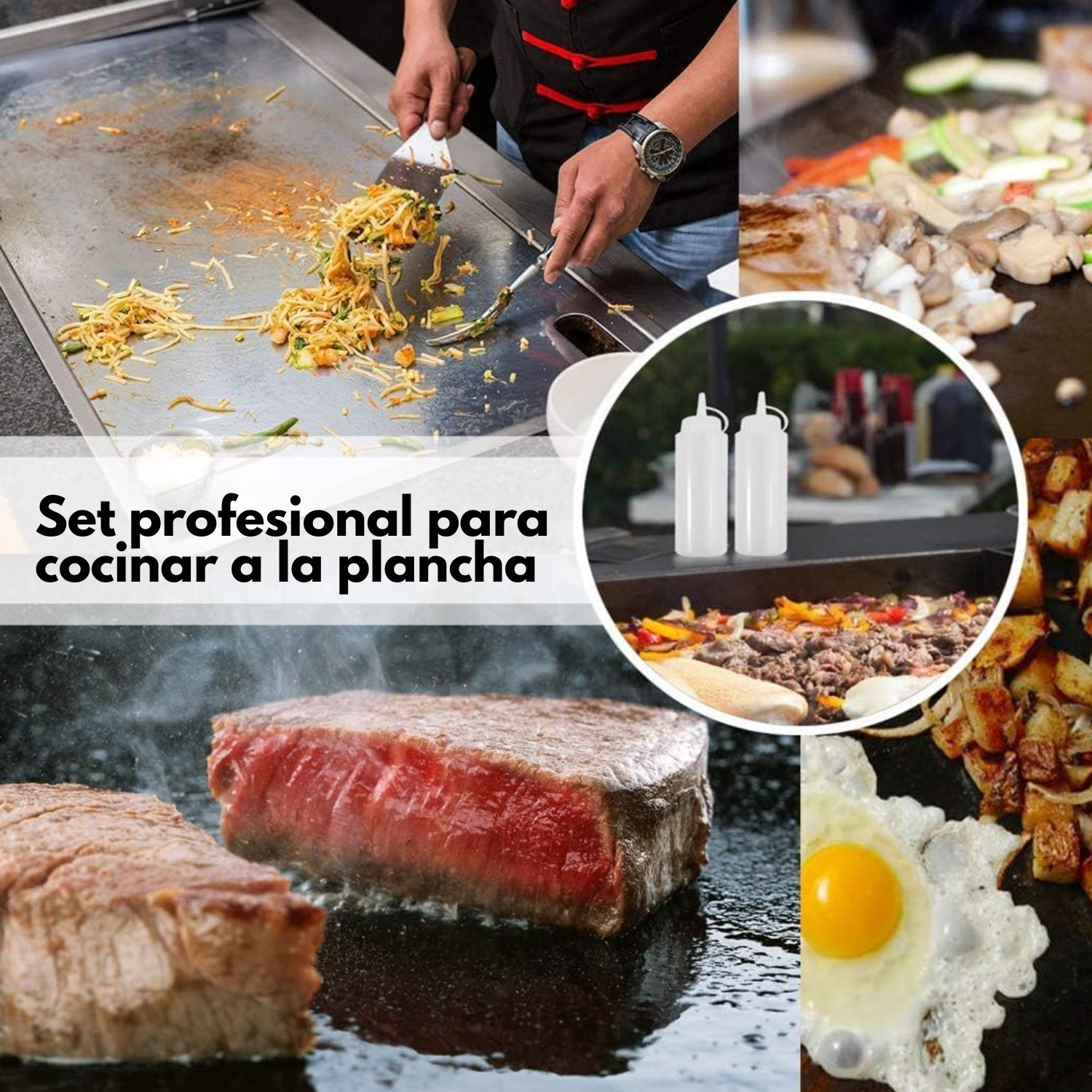 Set Profesional Para Cocinar a la Plancha-3